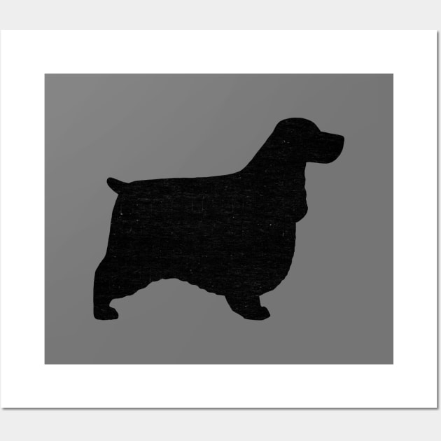 English Cocker Spaniel Silhouette Wall Art by Coffee Squirrel